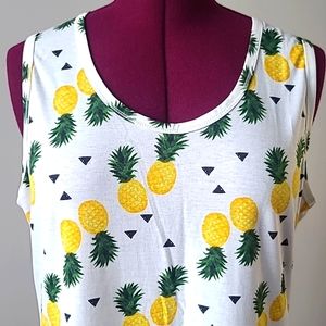 Pineapple Print Tank Too